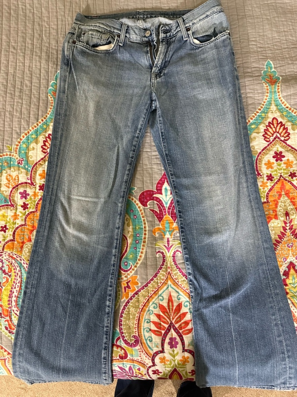 7 For All Mankind Light Blue Flare Jeans
